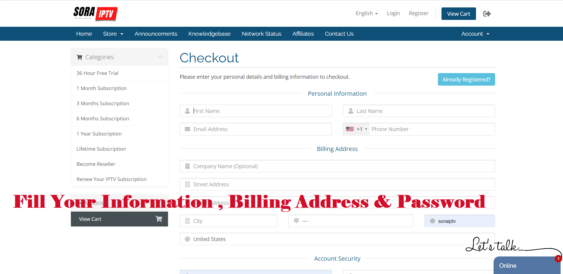 Payment method selection